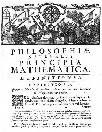 [La prima pagina dei Pincipia Mathematica]