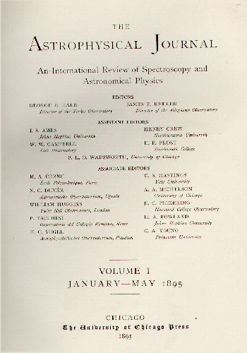 [ApJ. Frontespizio del primo 
volume]