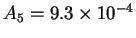 $A_5=9.3\times 10^{-4}$