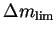 $\Delta m_{\rm lim}$