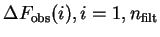 $\Delta F_{\rm obs}(i), i=1,n_{\rm filt}$