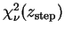 $\chi^2_\nu(z_{\rm step})$