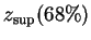 $z_{\rm sup}(68\%)$