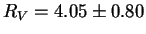 $R_V=4.05\pm 0.80$