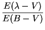 $\displaystyle \frac{E(\lambda -V)}{E(B-V)}$